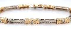 14kt White gold 1.15ctw channel set diamond bracelet