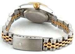 Rolex date just 2 tone 26mm champagne dial in fluted bezel on Jubilee bracelet watch