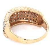 14kt Yellow gold 0.45ctw 2 tone diamond band