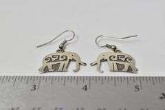 Elephant Dangle Earrings in Sterling Silver