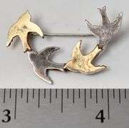 Bird Brooch in Sterling Silver