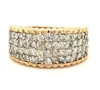 14kt Yellow gold 0.45ctw 2 tone diamond band