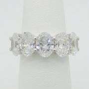 Incredible 5.05CTW Five Stone Oval Diamond Band