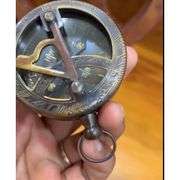 Brass Sundial Pocket Compass with Magnetic Needle
