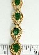 Unique 14K Yellow Gold and Jade Bracelet