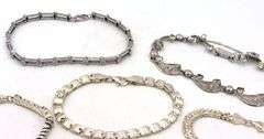 Group of 7 vintage 925 sterling silver bracelets