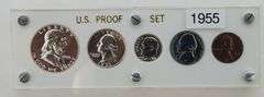 1955 United States Proof Set In Capital Plastics Holder