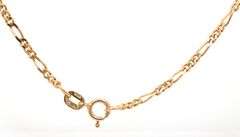 Practical 14K YG Figaro Necklace