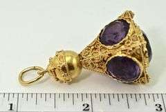 Fabulous 18K Antique Amethyst Watch Fob