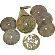 Astrolabe Navigational Instrument with Hand-Engraved Plates