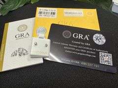 14k Yellow Gold Round 3mm Moissanite Stud Screw Back Earrings