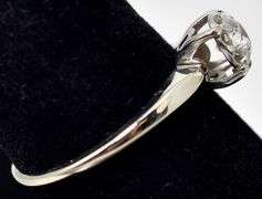 Stunning 14K White Gold Solitaire Diamond Ring
