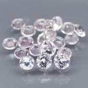 Untreated! 2ct diamond white Sapphire set