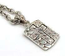John Hardy dog tag cross pendant on chain