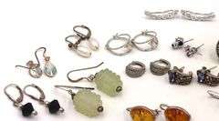 Group lot of Vintage 925 sterling silver earrings