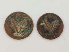 1736 & 1737 Dutch Eat India Company VOC