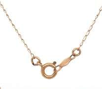 Nice 14K YG 3 Diamond Pendant on a Necklace