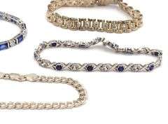 Group lot of 4 vintage 925 sterling silver bracelets