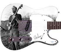 Pete Seeger Signed "Hillside Harmony" Custom Graphics Guitar w Banjo Sketch ACOA