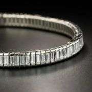 Sparkling 7.8 Ct White Gold Plated Tennis Bracelet