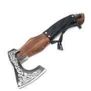 Carbon Steel Viking Axe with Rosewood Handle