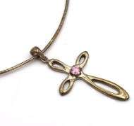 925 Sterling silver Cross pendant on Italian omega chain
