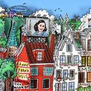 Alluringly Amsterdam (Red) by Fazzino
