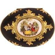 Black and Gold Musical Trinket Jewelry Box