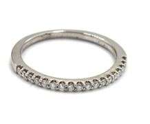 Platinum 0.15ctw shared prong diamond band