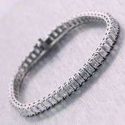 Sparkling 7.8 Ct White Gold Plated Tennis Bracelet