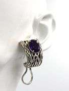 Set of Effy amethyst pendant on chain and matching earrings