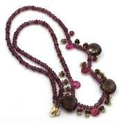Garnet beaded necklace
