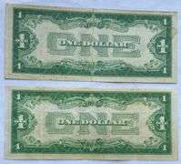 Slider Funny Back 1928 &1934 $1 Silver Certificates