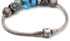 Lot of 3 Pandora charms bracelet in sterling silver
