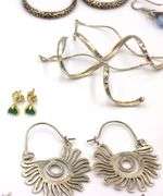 Group lot of vintage 925 sterling silver earrings