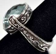 Blue Topaz Gemstone Ring in Sterling Silver