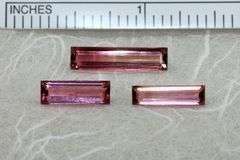 Rosy Natural Tourmaline - Lot of 3