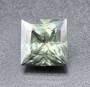 Beautiful 6 Ct Mint Green Princess Cut Lab Simulated Diamond