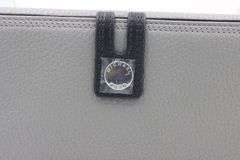 Micheal Kors two tone black and grey leather Harness wallet