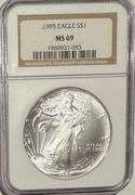 Frosty 1995 NGC MS 69 Silver Eagle.