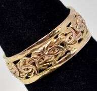 Chain Designed Ring in Vermeil Sterling Silver