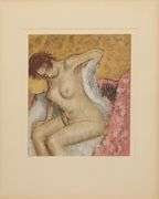Extremely Rare Edgar Degas (after) Collotype Facsimile Drawing c. 1897