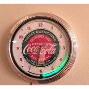Coca-Cola Evergreen Neon Wall Clock