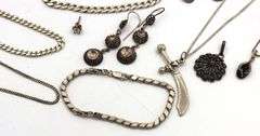Big group lot of vintage sterling silver miscellaneous jewelry