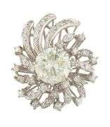 2.92ctw Round Diamond Spray Style Cocktail Ring in 18K