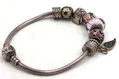 Lot of 3 Pandora charms bracelet in sterling silver