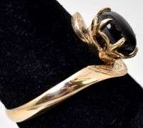 Stunning 10K Yellow Gold Golden Sheen Obsidian Gemstone Ring