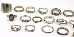 Group lot of Vintage 925 sterling silver rings
