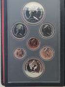 1980 Canadian Proof Set With Artic Polar Bear Region Silver Dollar