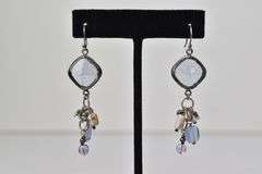 Beaded Dangle Earrings in Sterling Silver